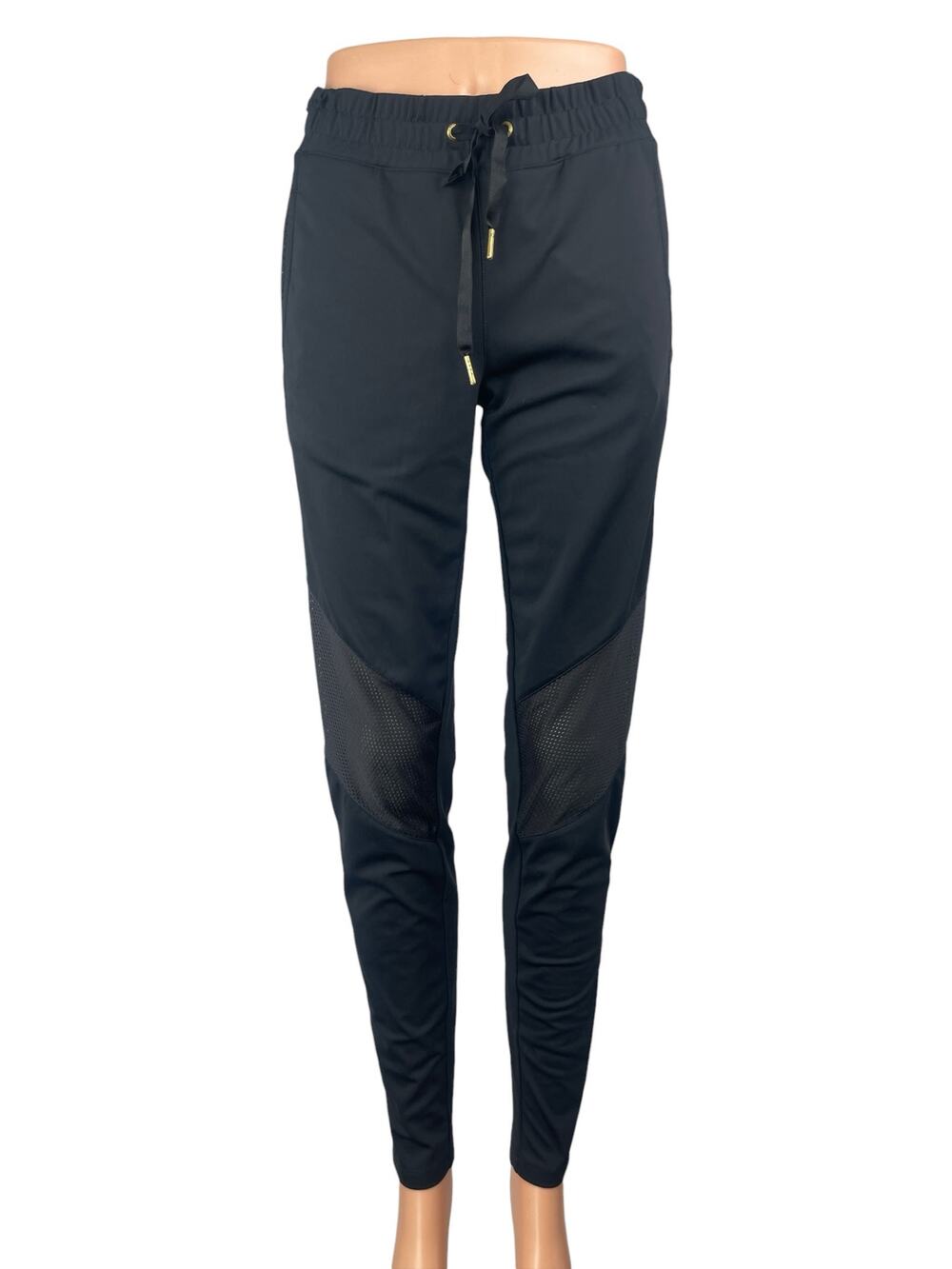 Alala Black Elastic Waist Drawstring Skinny Athletic Yoga Trousers Pants Size XS